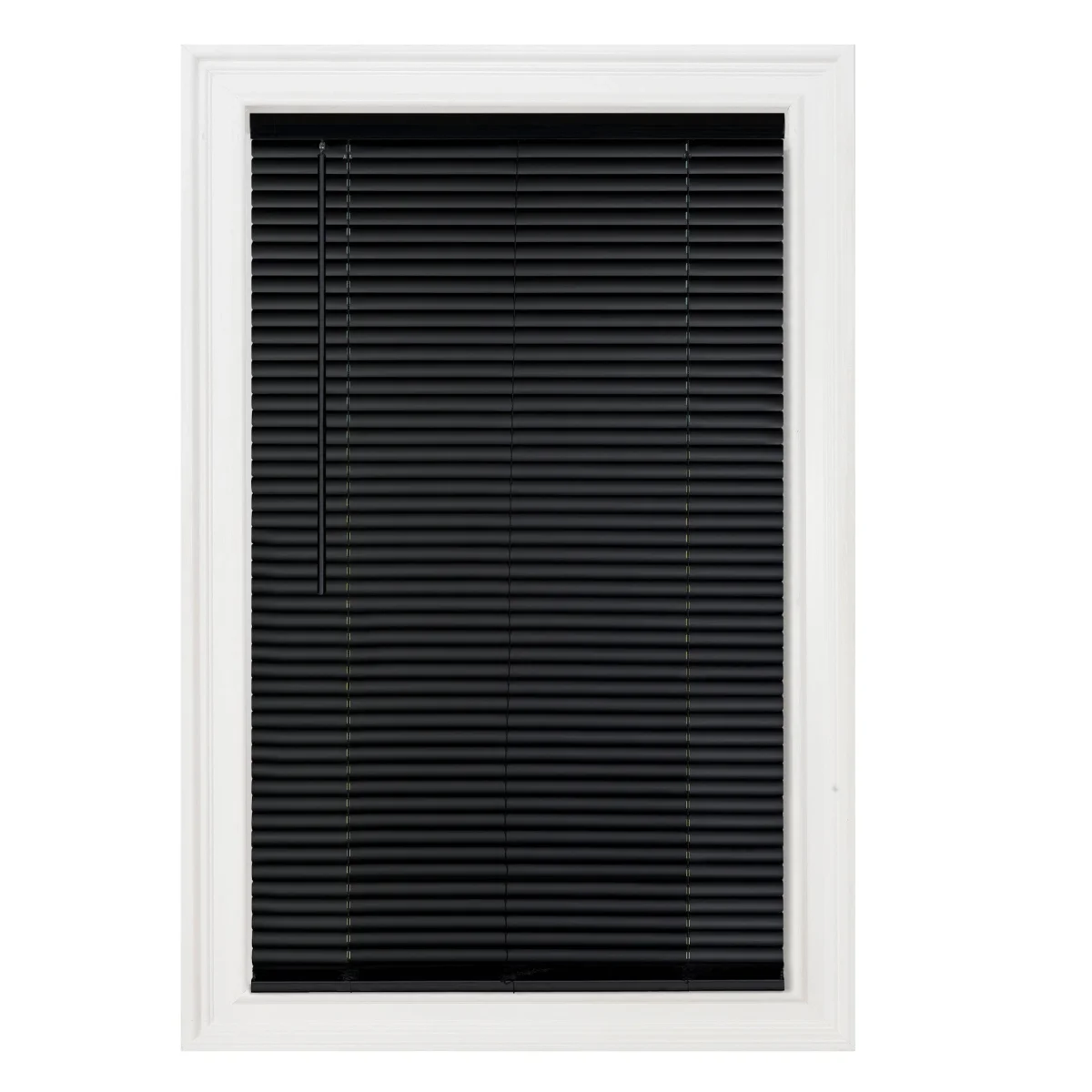 1" Room Darkening Mini Blind - Black with Child and Pet Safety, Fashionable Headrail - 35x64 - Image 5