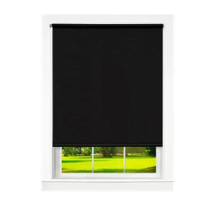 Cords Free Tear Down Room Darkening Window Shade - Customizable Width and Cordless Lift - Black - 37x72