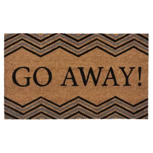 Dorothy Printed Coir Door Mat - Natural Coco Fibers - 18x30 - Heavy Duty Trap for Dirt and Moisture - Easy to Clean - Go Away