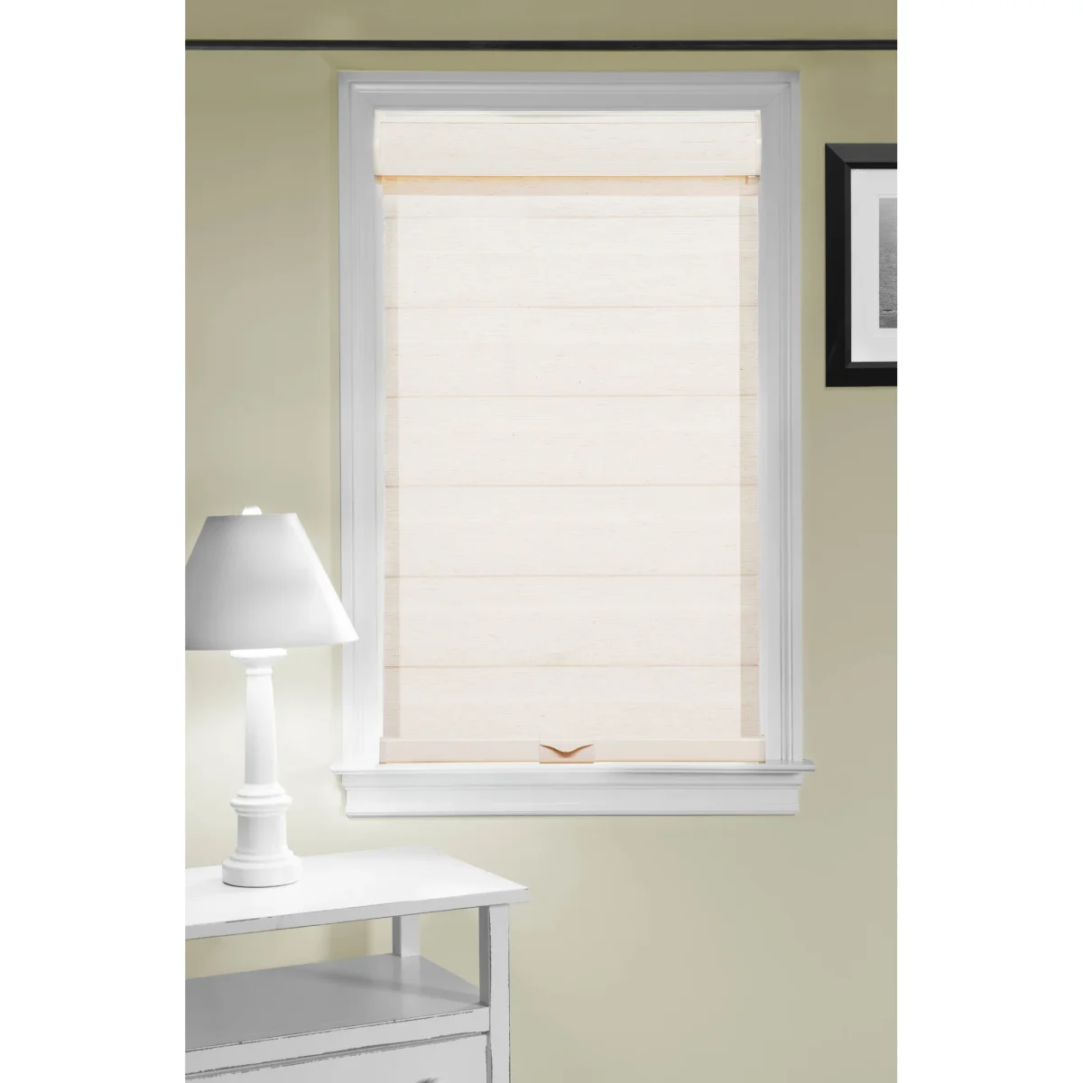 Cordless Celestial Sheer Double Layered Shade - Light Filtering & Adjustable Length - 72 Inches Length - Polyester - Easy Maintenance - Linen - 39x72 - Image 2